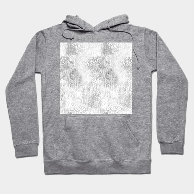 Light Gray Abstract Texture Hoodie by Carolina Díaz